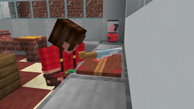 Screenshot of the Minecraft Bedrock Marketplace product Pizza Rush: Craftable Pizza Add-On created by A Foxy Toast.