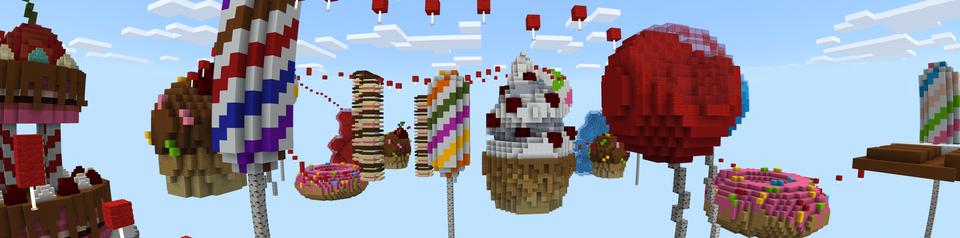 Panorama of the Minecraft Bedrock Marketplace product Candy Parkour created by A30x1.