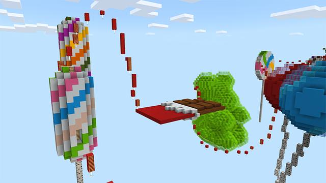 Screenshot of the Minecraft Bedrock Marketplace product Candy Parkour created by A30x1.