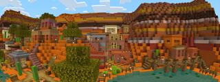 Panorama of the Minecraft Bedrock Marketplace product Canyon Village created by A30x1.