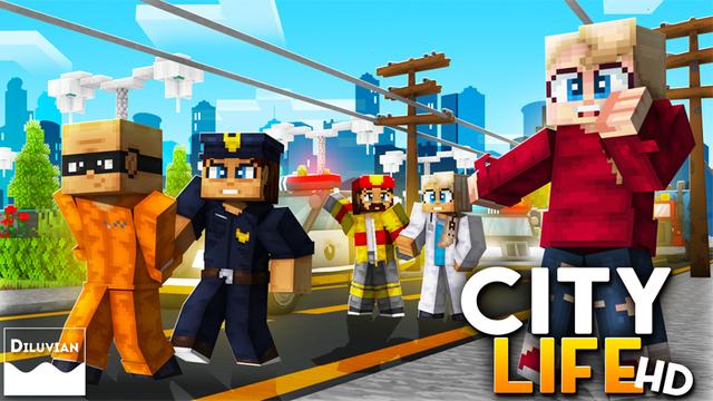Thumbnail of the Minecraft Bedrock Marketplace product City Life HD created by A30x1.