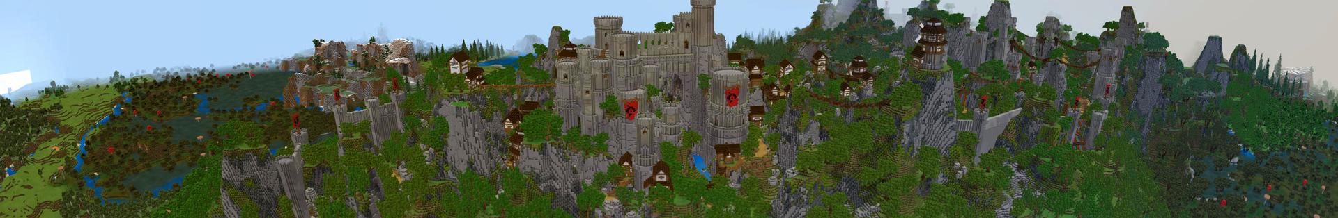 Panorama of the Minecraft Bedrock Marketplace product Cloud Adventure created by A30x1.