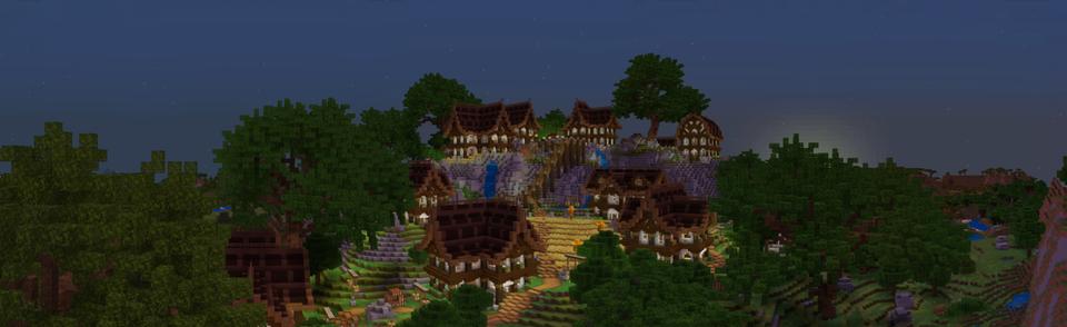 Panorama of the Minecraft Bedrock Marketplace product Cloud Land created by A30x1.