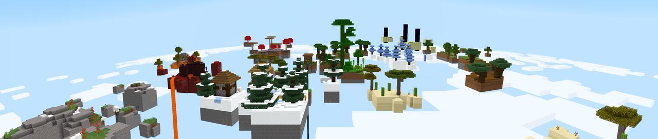 Panorama of the Minecraft Bedrock Marketplace product Default Skyblock created by A30x1.