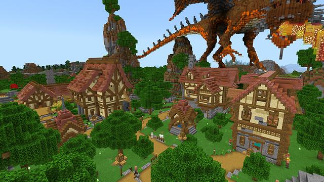 Screenshot of the Minecraft Bedrock Marketplace product Epic Village created by A30x1.