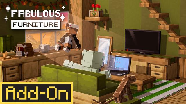Thumbnail of the Minecraft Bedrock Marketplace product Fabulous Furniture Add-On created by Diluvian.