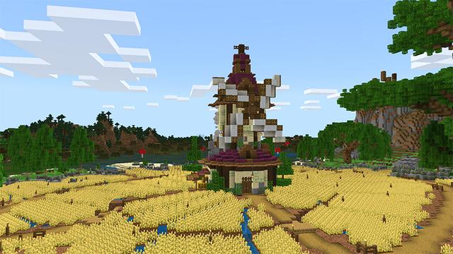 Screenshot of the Minecraft Bedrock Marketplace product Fantasy Village created by A30x1.