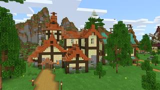 Screenshot of the Minecraft Bedrock Marketplace product Fantasy Village created by A30x1.