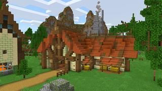 Screenshot of the Minecraft Bedrock Marketplace product Fantasy Village created by A30x1.