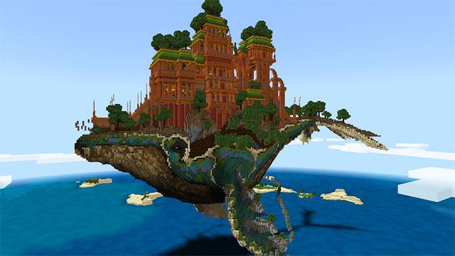 Screenshot of the Minecraft Bedrock Marketplace product Flying Whale created by A30x1.