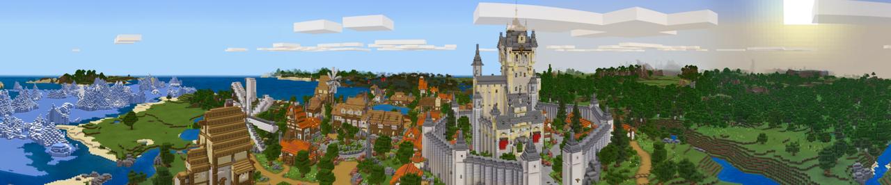 Panorama of the Minecraft Bedrock Marketplace product Gradara's Fortress created by A30x1.