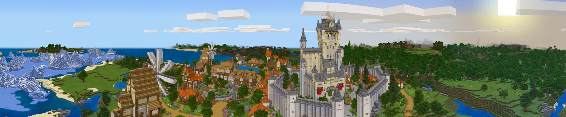 Panorama of the Minecraft Bedrock Marketplace product Gradara's Fortress created by A30x1.