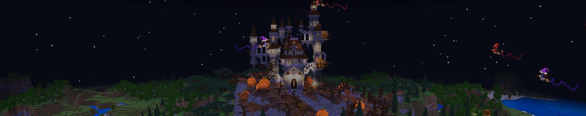 Panorama of the Minecraft Bedrock Marketplace product Haunted Castle created by A30x1.