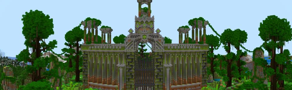 Panorama of the Minecraft Bedrock Marketplace product Jungle Parkour created by A30x1.