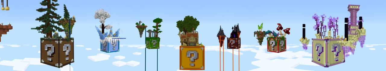 Panorama of the Minecraft Bedrock Marketplace product Lucky Skyblock Biomes created by A30x1.