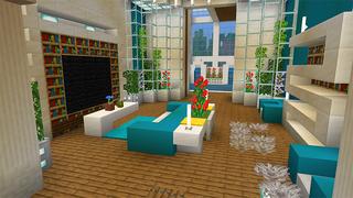 Screenshot of the Minecraft Bedrock Marketplace product Mansion: Noob vs Pro vs Hacker created by A30x1.