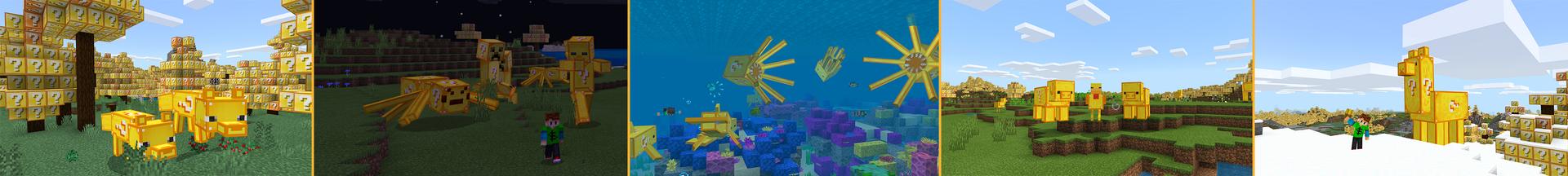 Panorama of the Minecraft Bedrock Marketplace product Mega Lucky World created by A30x1.