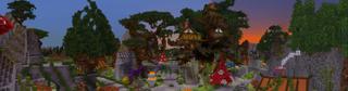 Panorama of the Minecraft Bedrock Marketplace product Mega Tree Base created by A30x1.