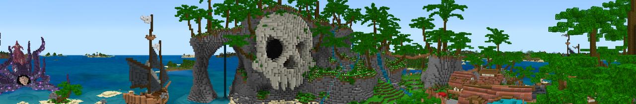 Panorama of the Minecraft Bedrock Marketplace product Pirate Kraken Island created by A30x1.