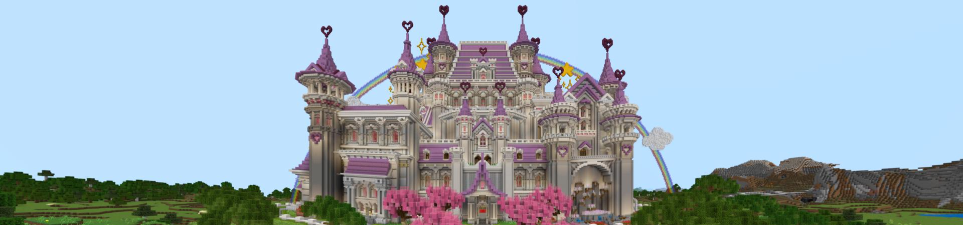 Panorama of the Minecraft Bedrock Marketplace product Princess Castle created by A30x1.