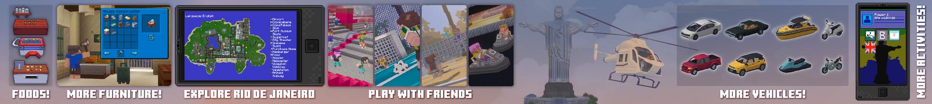 Panorama of the Minecraft Bedrock Marketplace product Rio de Janeiro created by A30x1.