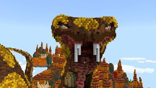 Screenshot of the Minecraft Bedrock Marketplace product Sky Monster: Giant Snake created by A30x1.
