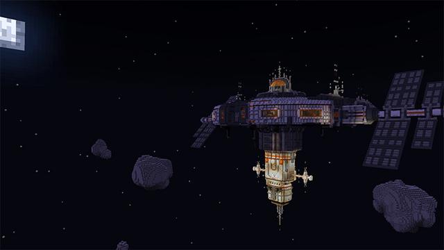 Screenshot of the Minecraft Bedrock Marketplace product Space Station created by A30x1.