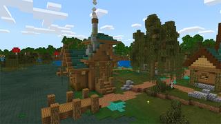 Screenshot of the Minecraft Bedrock Marketplace product Swamp Village created by A30x1.