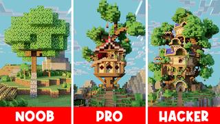 Thumbnail of the Minecraft Bedrock Marketplace product TreeHouse: Noob x Profi x Hacker created by A30x1.