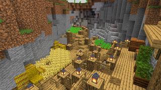 Screenshot of the Minecraft Bedrock Marketplace product Village In A Ravine created by A30x1.