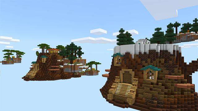 Screenshot of the Minecraft Bedrock Marketplace product Wood Skyblock created by A30x1.