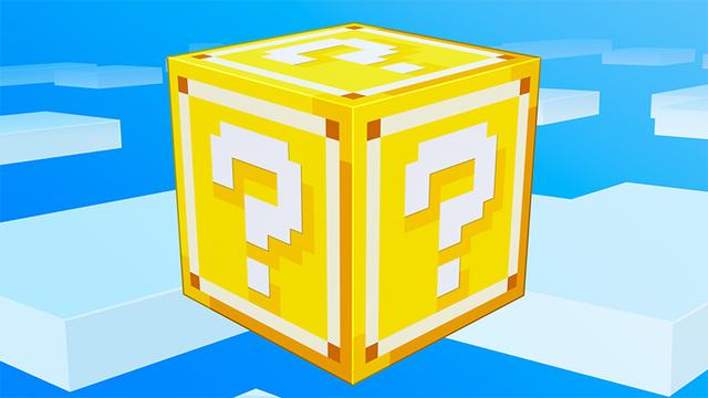Thumbnail of the Minecraft Bedrock Marketplace product One Block [?] created by Xmrvizzy.