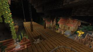 Screenshot of the Minecraft Bedrock Marketplace product Cave Village created by Aliquam Studios.