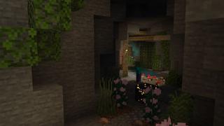 Screenshot of the Minecraft Bedrock Marketplace product Colorful Cliff Village created by Aliquam Studios.