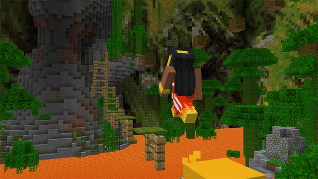 Screenshot of the Minecraft Bedrock Marketplace product Lava Climber created by Aliquam Studios.