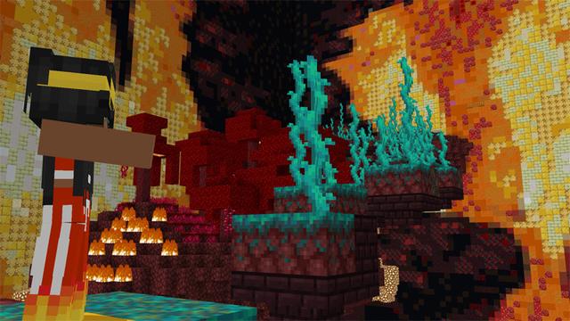 Screenshot of the Minecraft Bedrock Marketplace product Lava Climber created by Aliquam Studios.