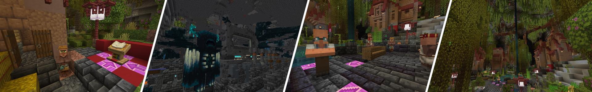 Panorama of the Minecraft Bedrock Marketplace product Mangrove Cave Adventure created by Aliquam Studios.