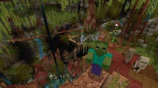 Screenshot of the Minecraft Bedrock Marketplace product Mangrove Cave Adventure created by Aliquam Studios.