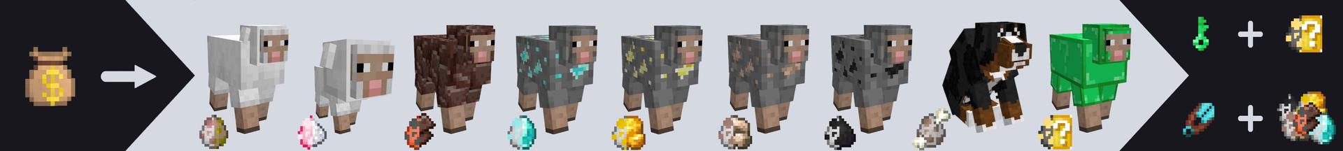Panorama of the Minecraft Bedrock Marketplace product More Sheep created by Aliquam Studios.