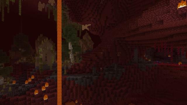 Screenshot of the Minecraft Bedrock Marketplace product Nether Oasis created by Aliquam Studios.