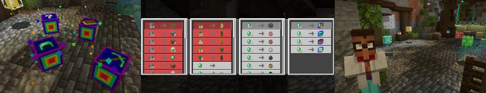 Panorama of the Minecraft Bedrock Marketplace product Trade Cubes created by Aliquam Studios.