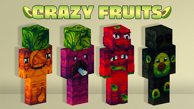 Thumbnail of the Minecraft Bedrock Marketplace product CRAZY FRUITS created by Ambient Creations.