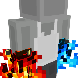 Thumbnail of the Minecraft Bedrock Marketplace product Red Blue Fire Gloves created by Ambient Creations.