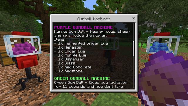 Screenshot of the Minecraft Bedrock Marketplace product Vending Machines created by Ambient Creations.