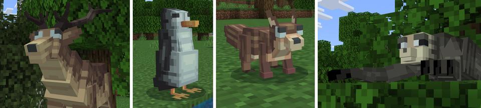 Panorama of the Minecraft Bedrock Marketplace product WACKY ANIMALS created by Ambient Creations.