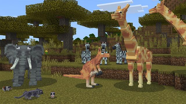 Screenshot of the Minecraft Bedrock Marketplace product WACKY ANIMALS created by Ambient Creations.