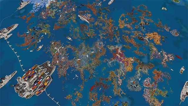 Screenshot of the Minecraft Bedrock Marketplace product Arkadius: Ocean Cleaners created by Antares.