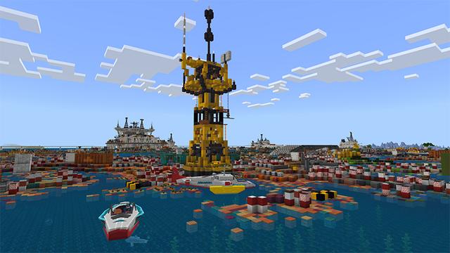 Screenshot of the Minecraft Bedrock Marketplace product Arkadius: Ocean Cleaners created by Antares.
