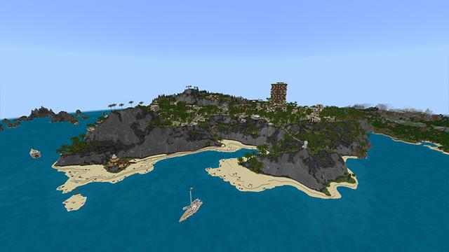 Screenshot of the Minecraft Bedrock Marketplace product Arkeden: The Sunshine Shores created by Antares.