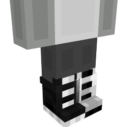 Thumbnail of the Minecraft Bedrock Marketplace product Black and White Boots - Contrasted Cyber Asymmetry created by Antares.